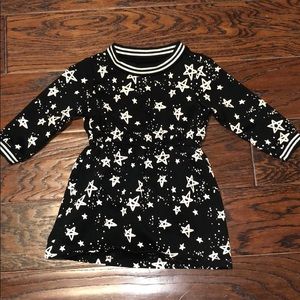 Black white star dress NWOT